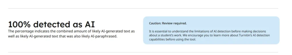 Turnitin AI writing overview