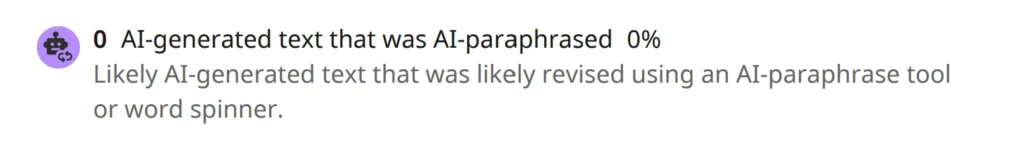 turnitin paraphrased ai highlight