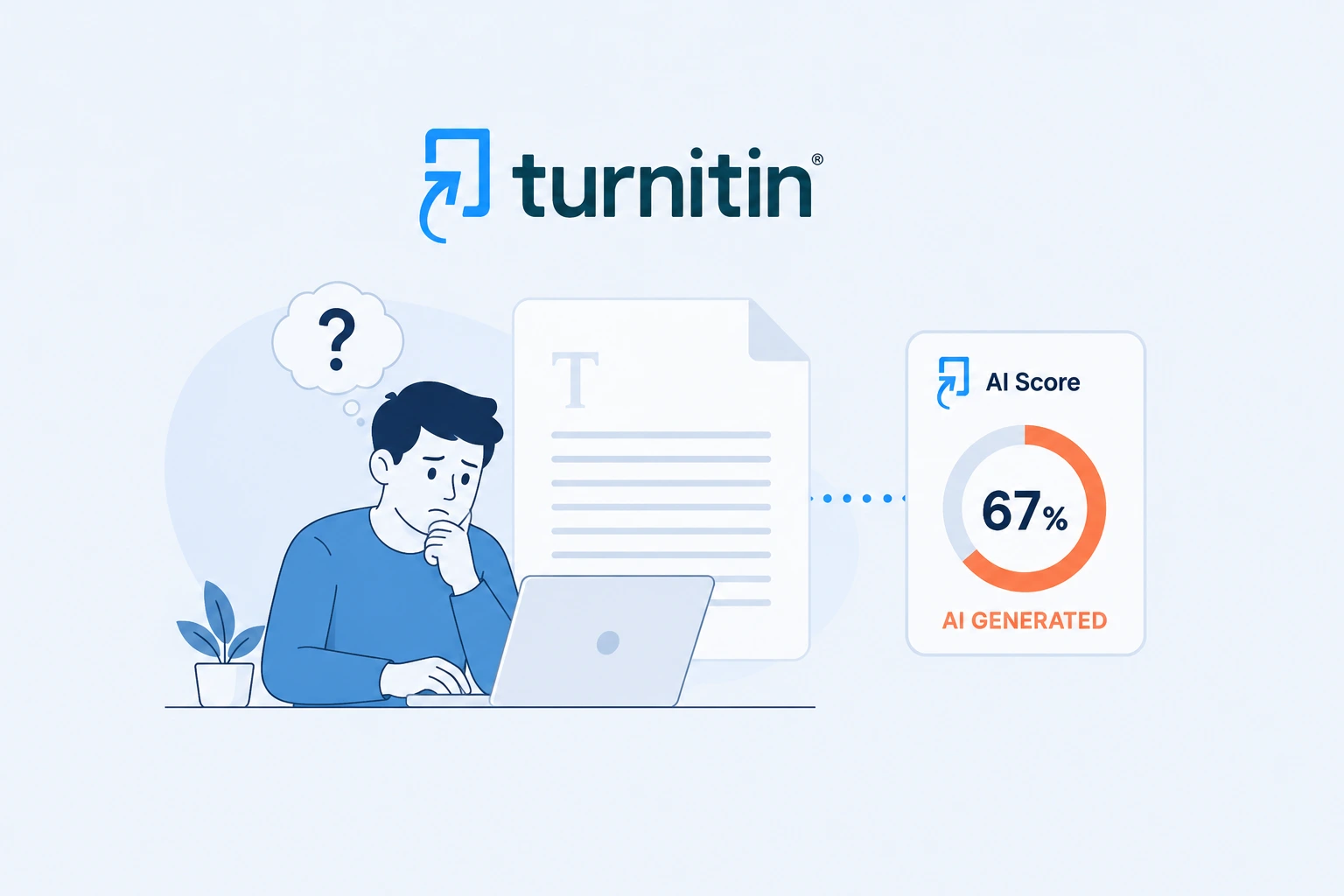why is my Turnitin AI score high if I wrote it myself